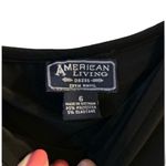 American Living Women's Off-Shoulder Black Ruffle Midi Dress Stretch Size 6 Photo 1