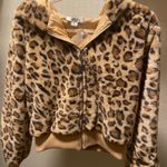 FAVLUX Cheetah Print Bomber / Crop Fluffy Jacket  Photo 0