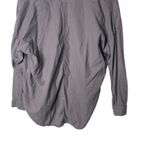 A Shirt Thing Dark Grayish Green Long Sleeve Shirt with Ruffle Collar Sz M Gray Size M Photo 3