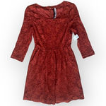 Kenzie Lace Long Sleeve Dress Red Size XS Photo 0