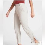 Athleta  Trekkie Belted Birch Grey Hike Ripstop Outdoor Nylon Blend Pants Photo 1