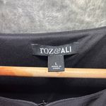 Roz & Ali Black Sleeveless Keyhole Knee Length Shift Dress Top Tied Overlay, L Photo 5