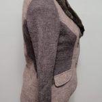 Roz & Ali brown tonal wool faux fur ribbed sleeve blazer size small Photo 3