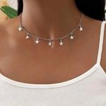 Handmade Silver Star Choker Necklace Photo 0