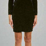 Bardot  Kira Crushed Velvet Choker Black Dress Size 8 Photo 0