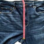 American Eagle Super High Rise Flare Jeans 14 Reg split hem Cloudy blue wash Photo 7