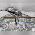 PINK - Victoria's Secret Victoria Secret Pink Metallic Track Anorak 1/4 Zip Jacket Hoodie NEW Photo 9