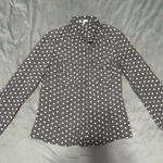Kut From The Kloth  Grey Chambray Polka Dot Button Down EUC Sz M Photo 0