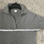 A New Day 🦋 Grey Ribbed Polo Collared Mini Dress Casual Neutral Basic Large Photo 5