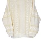 80s Vintage Le Chois Ivory Thick Knit Sweater Women's Size Large Photo 9