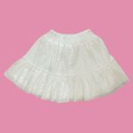 SheIn white flowy floral lace skirt Photo 1