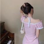 Pink lace Lolita doll bodycon dress Size XXS Photo 1