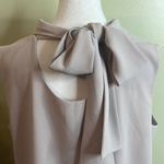 COS beige Sleeveless mock neck tie back longline tunic top size 12 Photo 2