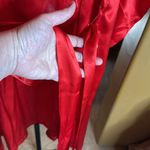 Soma NWT SENSUOUS 100% Silk Short Robe With Lace Red Size Large / XL Photo 13