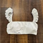 ALBION FIT Albion Blue & White Stripes Bella Crop Bikini Top Size Small Photo 8