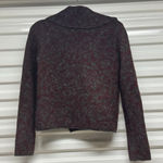 Ellen Tracy Cowl Neck Wool Blend Cardigan Sweater – Size Small – Burgundy & Char Photo 5