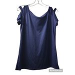 Suimiki Cold Shoulder Ruffle‎ Top Blouse Casual Party XL Blue Photo 1
