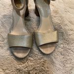 Vince Camuto Jacon Sandal Size 8 Womens Champagne Metallic Ankle Strap Block Photo 1
