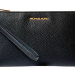 Michael Kors Jet Set Large Leather Clutch Wristlet in Black New w/ Tag MSRP $258 Photo 0