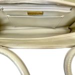 Stuart Weitzman Vintage  Shimmering Leather Woven Straw Evening Bag Satchel Photo 4