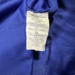 Gracie‎ Women's XL Little Black Lace Short Dress w/ Cobalt Blue Underlay Photo 7