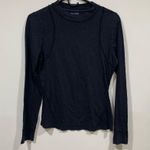 Maeve NWT  Half-Sleeve Henley Tee purple striped size Large antropologie Photo 11