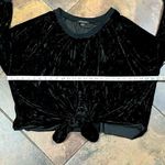 Hers & Mine  Black Velvet Tie Bottom Sweatshirt Large Photo 5