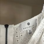 Socialite  White Eyelet Blouse, Medium Photo 2