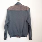 VINTAGE ERIC RHODES Suede Sweater Jacket Gray Size XL Photo 6