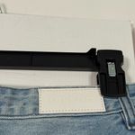 Neon Blonde Denim Skirt Star Details Distressed Hem NWT Blue Size 6 Photo 9