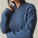 American Giant Navy Blue Bomber Sweatshirt Jacket Women's Size M Made in USA Size M Photo 2