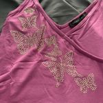 Urban Outfitters  Y2K Butterfly Rhinestone Ruffle Top Photo 1