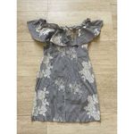 Ralph Lauren Lauren  Women's Off Shoulder Embroidered Striped Cotton Dress Size 6 Photo 5