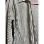 VTG Itzy Open Cardigan Shimmery Silver Ribbed Y2K Coquette Layering Top Womens Photo 1