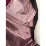 Ett:Twa by Anthropologie Burgundy Floral Satin Open Front Blazer Jacket Womens M Purple Size M Photo 5