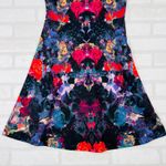 Nicole Miller  Women's Size S Sleeveless Fit Flare Dress Bold Floral Print Photo 1