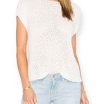 ATM Anthony Thomas Melillo Diagonal Stitch Knit Pullover Boat Neck Top Ecru White Size Medium Photo 0