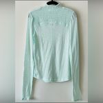 Free People We the Free Caroline Smocked Long-Sleeve Top, Iced Aqua, Medium NWT Photo 3