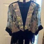 VINTAGE SPENCER ALEXIS KIMONO STYLE JACKET SIZE XL Black Photo 0