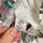 a. Peach Strapless White Tropical Flowy Jumpsuit Romper Women's Small Photo 6