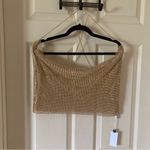 ASTR NEW The Label Mika Top Halter Cowl Neck Rainbow Metallic Open Back XL NWT Photo 6