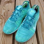 Nike Free TR 5.0 Flyknit Women's Sneaker Blue/Green/Yellow Sz 10 Photo 3