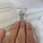 Martha Stewart Women's Jeans Size 8 White Knit Denim Ankle Pull On Elastic NWOT Photo 13