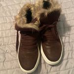 Soda  Brown Platform Sneakers with Faux Fur Photo 0