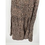Reformation Dress Women 2 Toulouse Cream Black Cheetah Print Linen Midi Photo 3