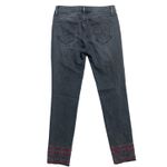 Driftwood Black Jackie Embroidered Stripe Skinny Jeans Size 27 Photo 3