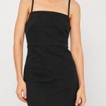 ZARA New With Tag Black Denim Sundress With Side Zipper Bodycon Dress Size SMALL Photo 3