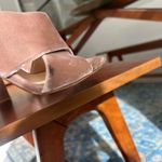 Gianvito Rossi  mauve pink velvet cross strap block heel slip on mules 38.5 Photo 11