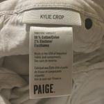 Paige Anthropologie  Kylie Cropped White Denim Photo 5