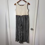 Jeffrey & Dara by Linda Hutley vintage black & white striped floral jumpsuit M/L Size M Photo 2